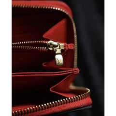 Louis Vuitton Monogram Wallet / LV Classic Cowhide Printed Long Wallet (Poppy Red)