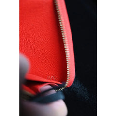 Louis Vuitton Monogram Wallet / LV Classic Cowhide Printed Long Wallet (Poppy Red)