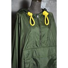 Burberry Slindon Rope Drawstring Anorak Jacket Olive green half-zip pullover windbreaker jacket