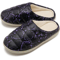 SUBU RE: PYTHON PURPLE あったか撥水スリッパ ヘビ柄 パープル