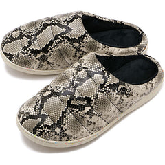 SUBU RE: PYTHON GRAY 保暖防潑水拖鞋 蛇紋 黑白
