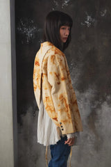 Professor.E Abstract Cut Out Blazer - Rusted Dyed