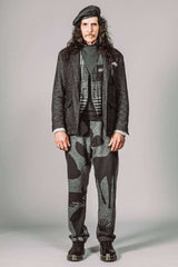 エンジニアードガーメンツ ベンソンパンツ アニマルウールジャカード 日本のデザイナーブランド アニマルプリント ウールパンツ アメリカ製