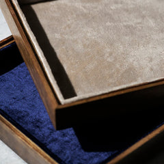 STACKABLE JEWELRY TRAY Beige / Navy Blue