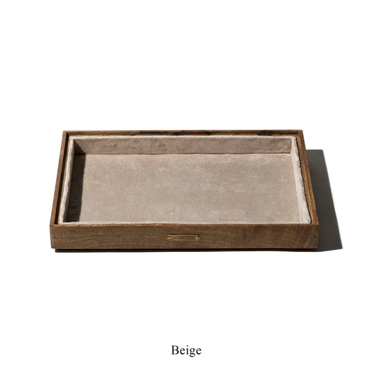 STACKABLE JEWELRY TRAY Beige / Navy Blue