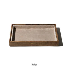 STACKABLE JEWELRY TRAY Beige / Navy Blue