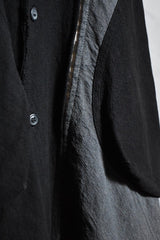 Professor.E Linen Worker’s Coat 棉麻拼接襯衫式外套