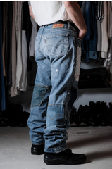 『Ban』リメイクヴィンテージパッチワークデニムジーンズ