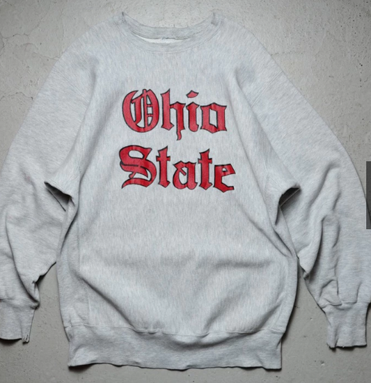 1980’s Champion “Chio State” Reverse Weave Sweatshirt 80年代美製 俄亥俄州 老式螺紋編織衛衣 大學T