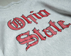 1980's Champion "Chio State" Reverse Weave Sweatshirt 80s American Ohio old-fashioned ribbed sweatshirt college T