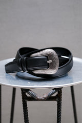 Western Buckle Cowhide Leather Belt 西部風格皮革腰帶 寬頭 全新品