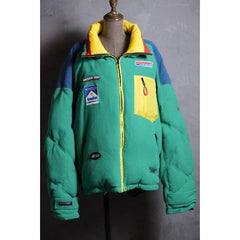 Ground Zero Oversized Down Fleece Jacket Hong Kong designer brand polar fleece contrast color stitching down jacket