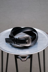 Western Buckle Cowhide Leather Belt 西部風格皮革腰帶 寬頭 全新品