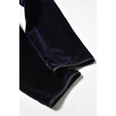 Haider Ackermann- 14FW Velvet Tailored Trousers dark purple velvet suit pants