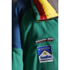 Ground Zero Oversized Down Fleece Jacket Hong Kong designer brand polar fleece contrast color stitching down jacket