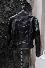 Songaa don 23FW Cow Leather Biker Jacket 中國設計師品牌 牛皮賽車外套
