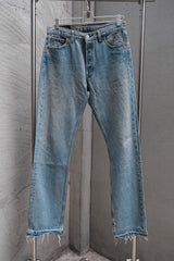 1996's Levi's Denim 501 Jeans Made in U.S.A 90年代501丹寧褲 褲腳縫線拆除 美國製