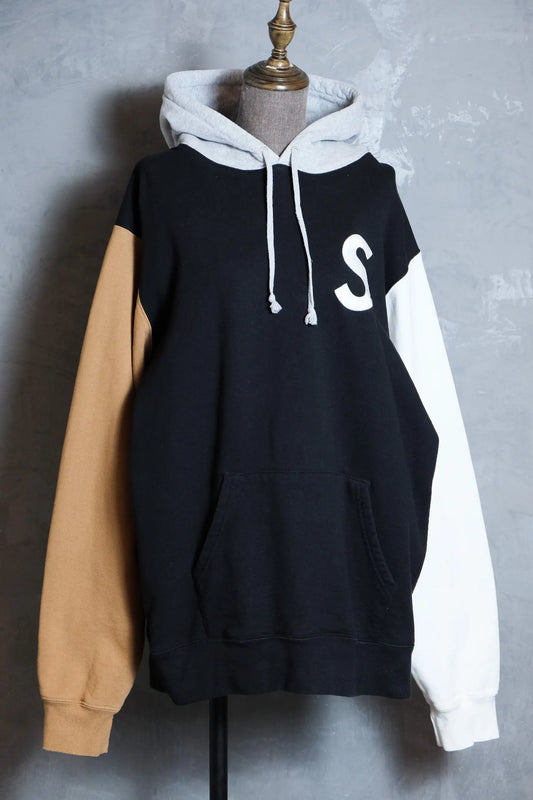 Supreme 19S/S S Logo Colorblocked Hoodie 刺繡LOGO 拼色帽踢 加拿大製