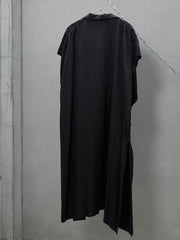 Ground Y Yohji Yamamoto Long Coat 山本耀司支線 無袖翻領垂墜感長版罩衫 純天絲材質