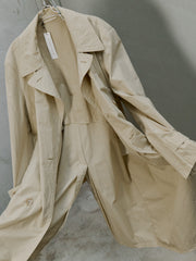 LEMAIRE Lapel WideStyle Long Trench Coat 法國簡約品牌 雙排釦闊形棉質大衣附腰帶
