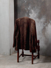 Connecters Distressed Suede Brown Slim Fit Suit Jacket - Japanese Select Store's Own Brand Suede Distressed Suit Jacket