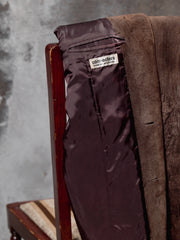 Connecters Distressed Suede Brown Slim Fit Suit Jacket - Japanese Select Store's Own Brand Suede Distressed Suit Jacket