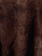 Connecters Distressed Suede Brown Slim Fit Suit Jacket - Japanese Select Store's Own Brand Suede Distressed Suit Jacket