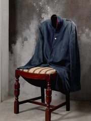 Yohji Yamamoto Pour Homme Indigo-dyed Striped Linen Suit Jacket