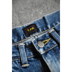 Lee Vintage Hand Painted Denim Jeans Baroque Style Vintage Hand Painted Baroque Style Virgin Jeans Made in Japan