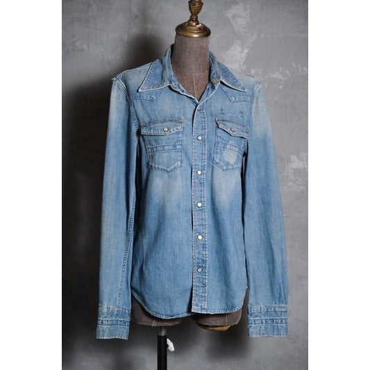 Number (N)ine 07A/W Denim Western Shirt Miyashita Takahiro period washed denim western shirt