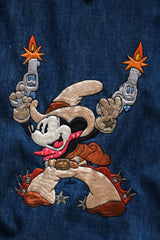 Antonio Guiseppe 1970’s Mickey Mouse Embroidered Denim Shirt 70年代嘻皮品牌 米奇刺繡丹寧襯衫