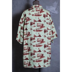 Name. 18S/S Space Pattern Shirt Japanese designer brand movie space odyssey print wide open collar shirt made in Japan