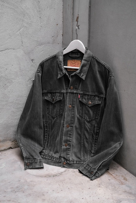 Levi’s 90’s Vintage 70503 Faded Black Denim Trucker Jacket 李維斯古著 褪色灰丹寧牛仔夾克 突尼西亞製