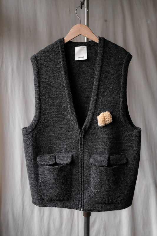 refomed 23A/W Old Man Knit Vest 日本設計師品牌 拉鏈針織背心