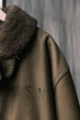 U.S.NAVY 1940’s N-1 Thrashed Deck Jacket 二戰美國海軍甲板外套 40s Talon Zipper