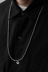 彫刻されたシルバービーズ999ネックレス