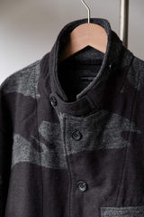 2017 Engineered Garments Benson Jacket Animal Wool Jacquard Japanese designer brand animal print wool jacket made in the United States