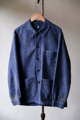 French Vintage “Le Sans Pareil” Moleskin Work Jacket French vintage blue moleskin work jacket