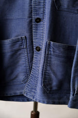 French Vintage “Le Sans Pareil” Moleskin Work Jacket French vintage blue moleskin work jacket