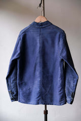 French Vintage “Le Sans Pareil” Moleskin Work Jacket French vintage blue moleskin work jacket