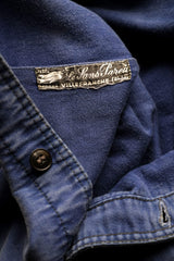 French Vintage “Le Sans Pareil” Moleskin Work Jacket French vintage blue moleskin work jacket