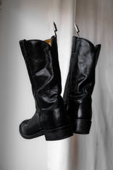 Vintage Leather Cowboy Western Boots Made in USA Vintage cowboy western boots vibram outsole