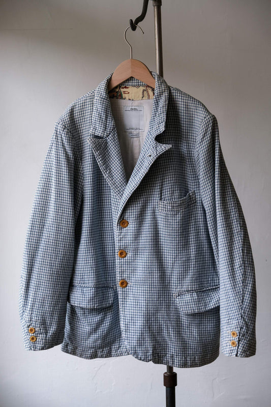 Visvim 15SS Granger Blazer Jacket - Indigo Check 中村世紀 藍染格紋棉質西裝夾克