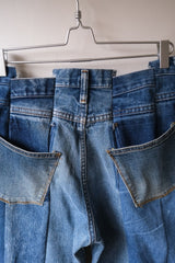 Ban Restructure Colorblock Wide-Leg Jeans (B)