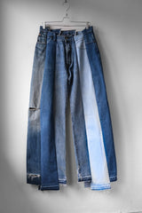 Ban Restructure Colorblock Wide-Leg Jeans (C)