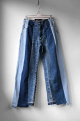 Ban Restructure Colorblock Wide-Leg Jeans (D)