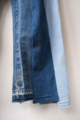 Ban Restructure Colorblock Wide-Leg Jeans (D)