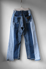 Ban Restructure Colorblock Wide-Leg Jeans (D)