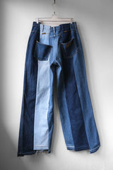 Ban Restructure Colorblock Wide-Leg Jeans (G)