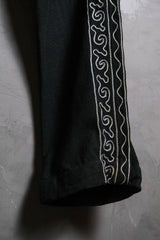 メキシカンヴィンテージ刺繍ウールフレアパンツタロンジッパー